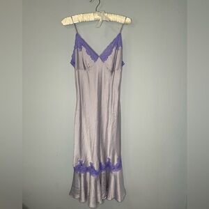 Vintage Y2K Victoria’s Secret Lavender Silk + Lace Slip Dress